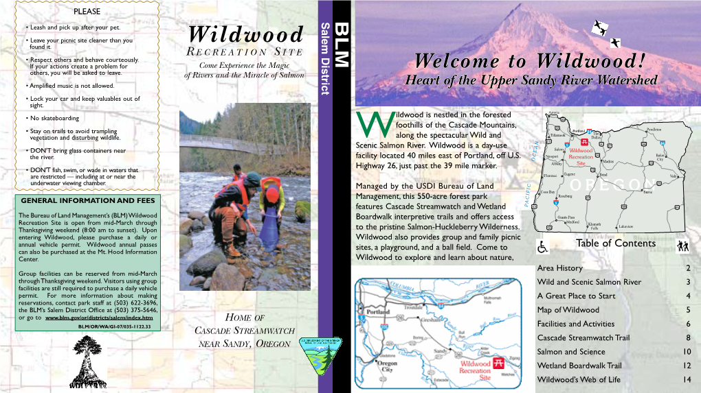 Wildwood Recreation Site Brochure