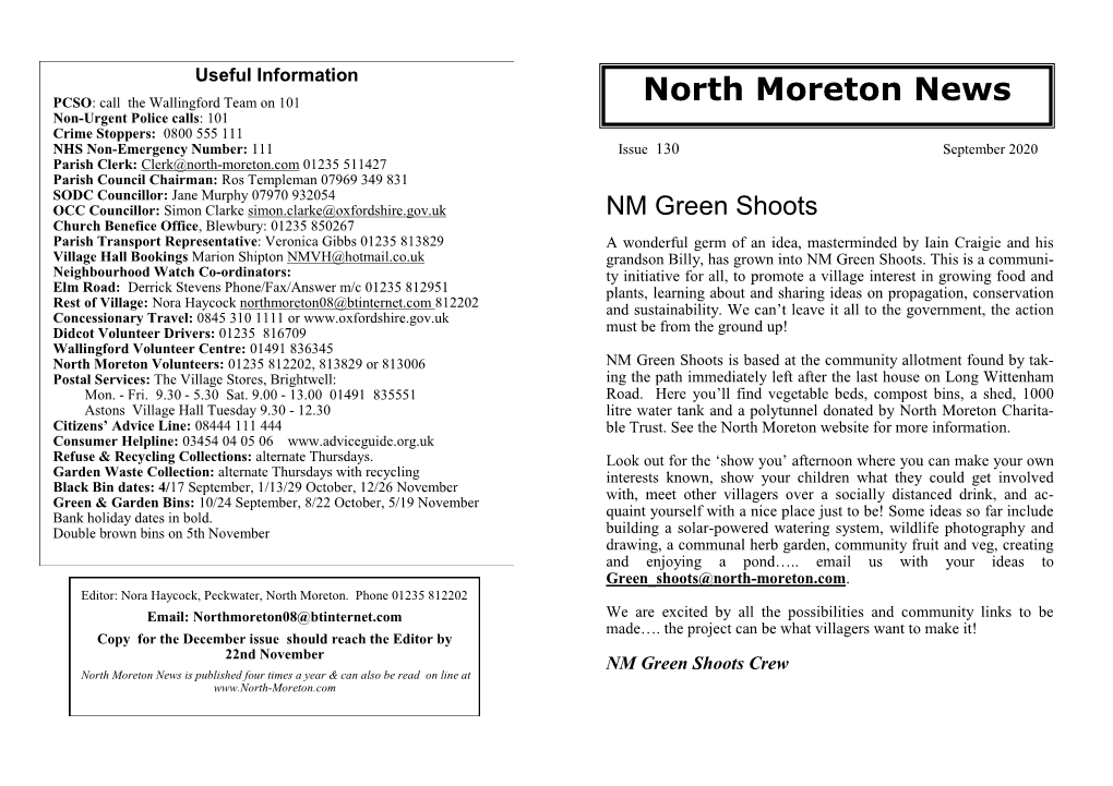 North Moreton News