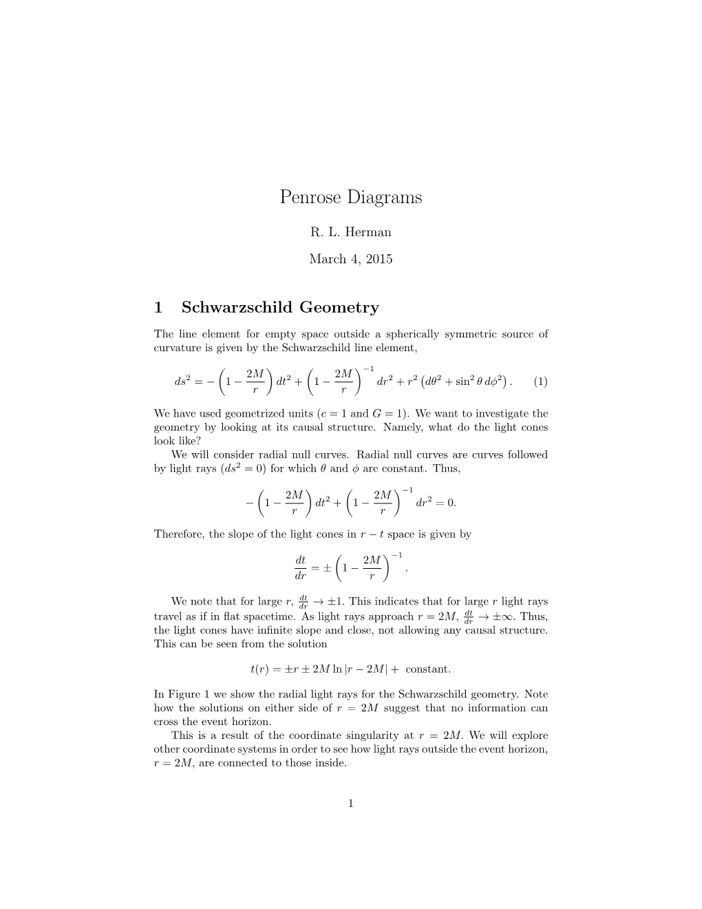 Penrose Diagrams