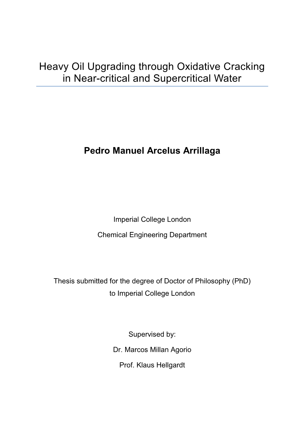 Pedro Arcelus Thesis