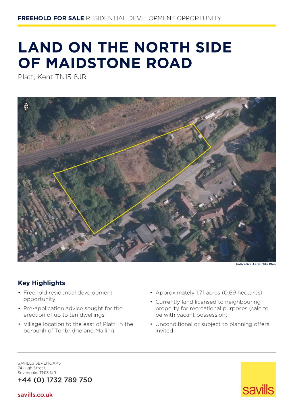 LAND on the NORTH SIDE of MAIDSTONE ROAD Platt, Kent TN15 8JR