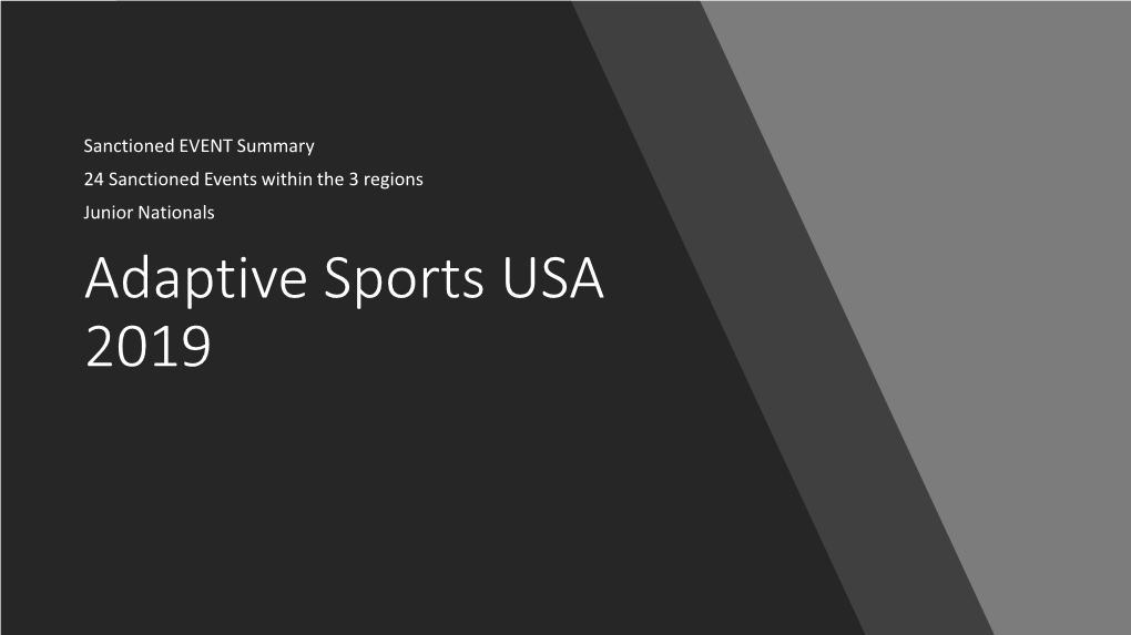 Adaptive Sports USA 2019