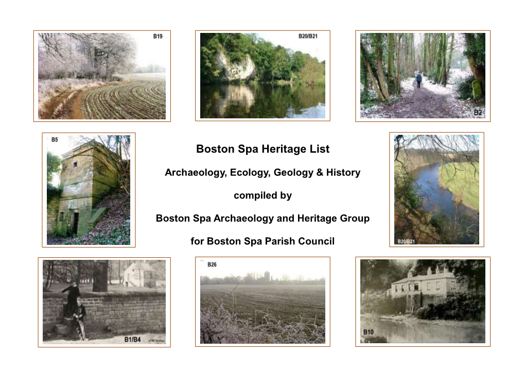 Boston Spa Heritage List