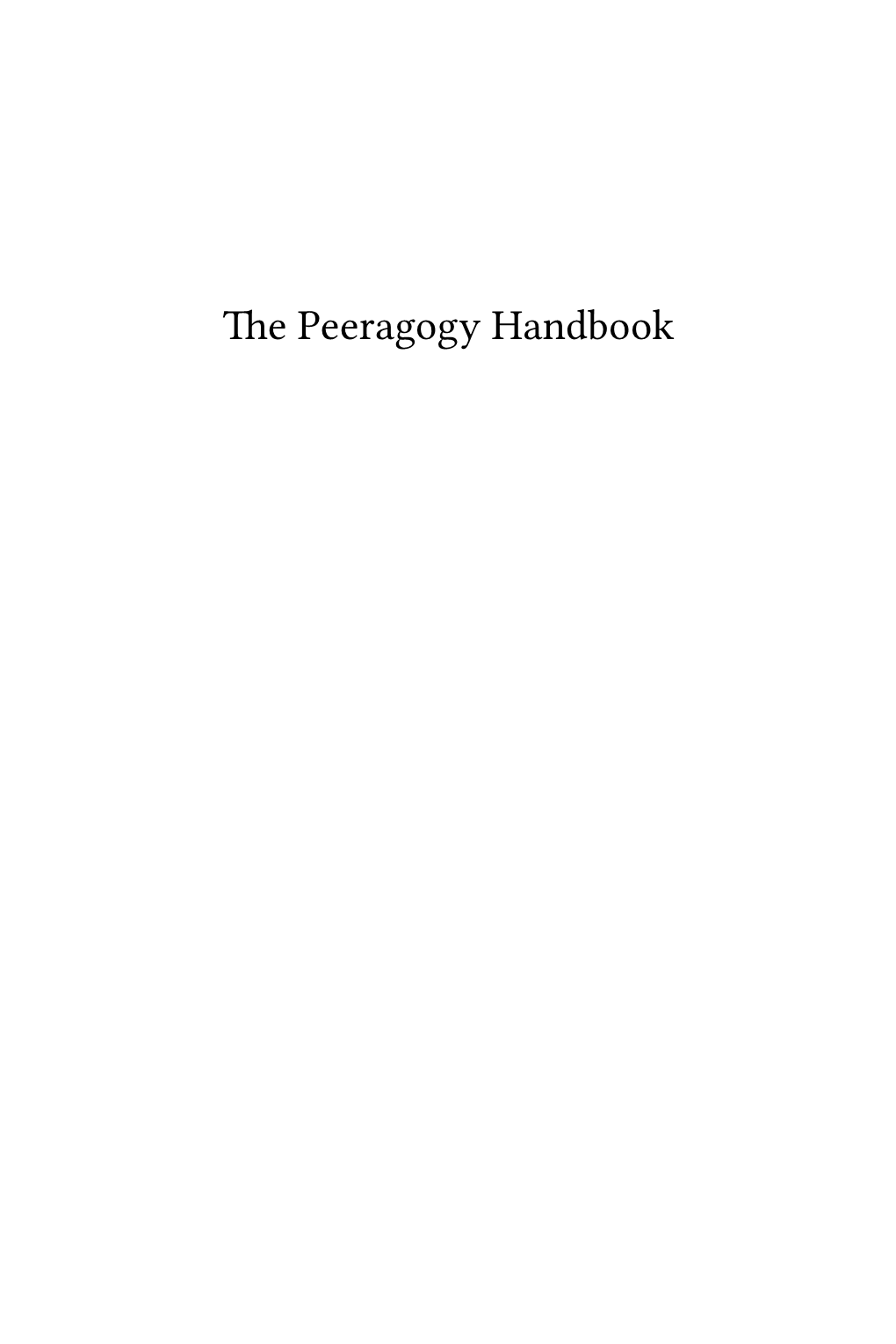 The Peeragogy Handbook