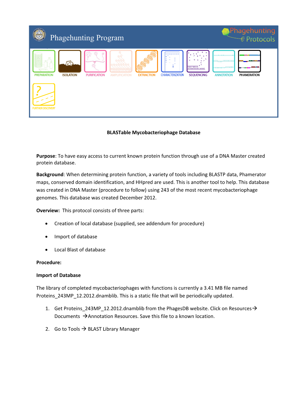 Blastable Mycobacteriophage Database