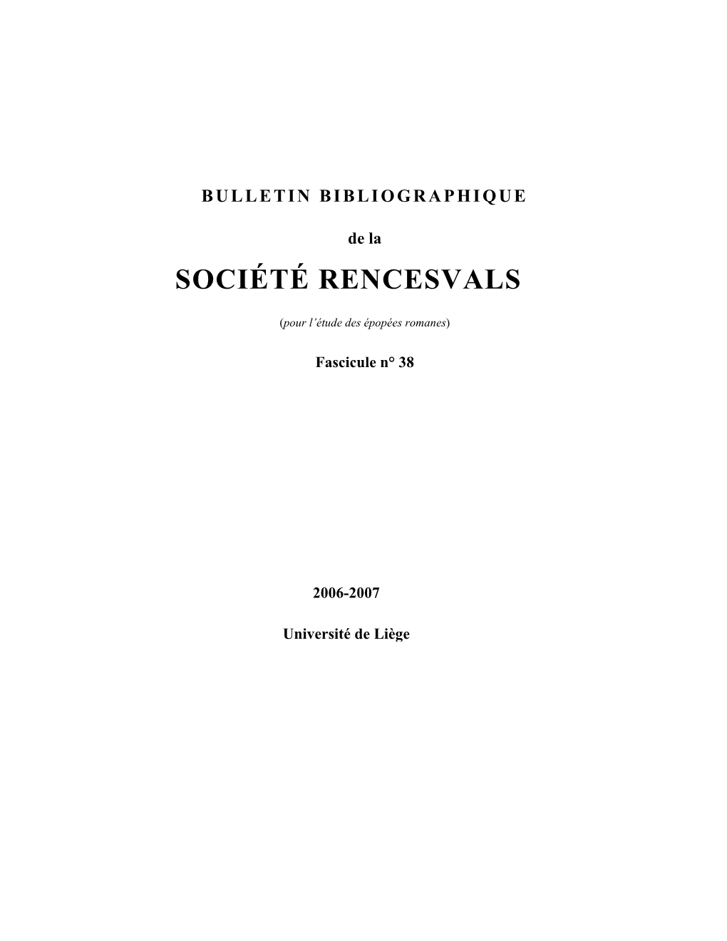 Société Rencesvals