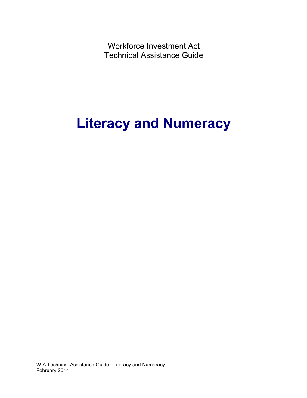 Literacy and Numeracy