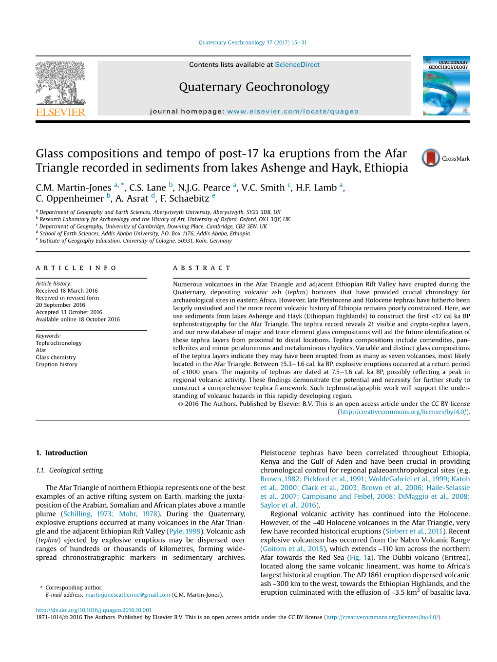 Quaternary Geochronology 37 (2017) 15E31