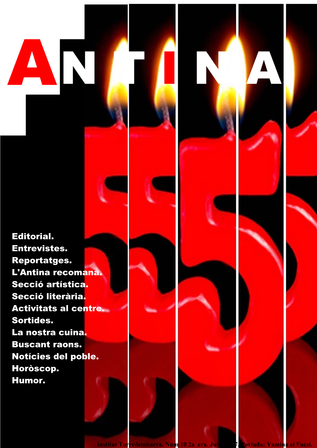 Editorial. Entrevistes. Reportatges. L'antina Recomana. Secció Artística