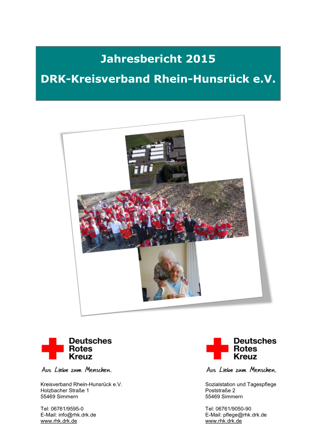 Jahresbericht 2015 DRK-Kreisverband Rhein-Hunsrück E.V