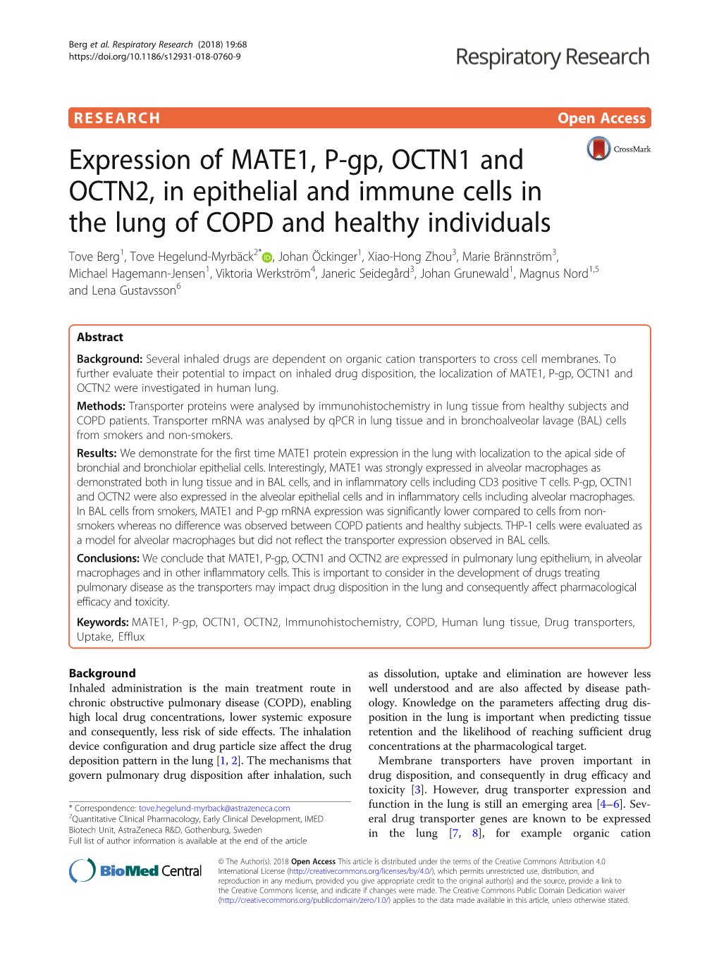 Expression of MATE1, P-Gp, OCTN1 and OCTN2, in Epithelial And