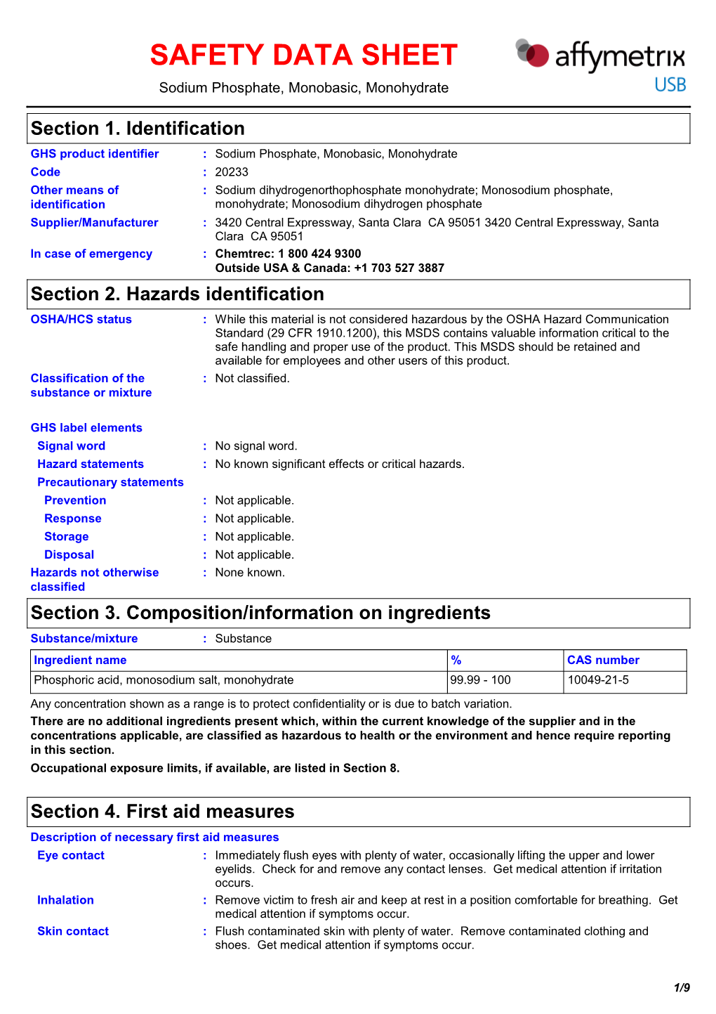 Section 13. Disposal Considerations Disposal Methods : the Generation of Waste Should Be Avoided Or Minimized Wherever Possible