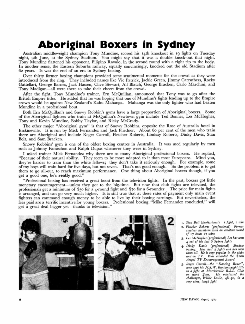 Aboriginal Boxers in Sydney, Dawn