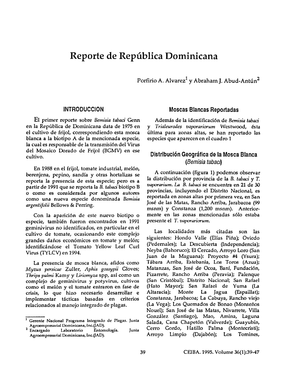 Reporte De República Dominicana