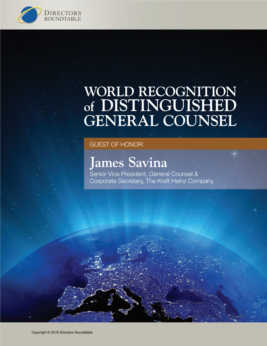 Of DISTINGUISHED GENERAL COUNSEL