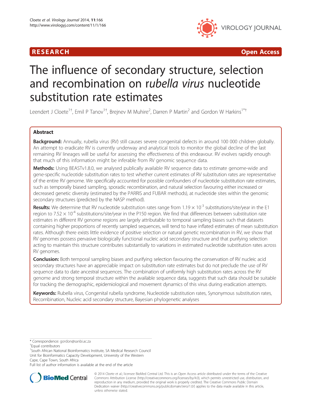 The Influence of Secondary Structure, Selection and Recombination On