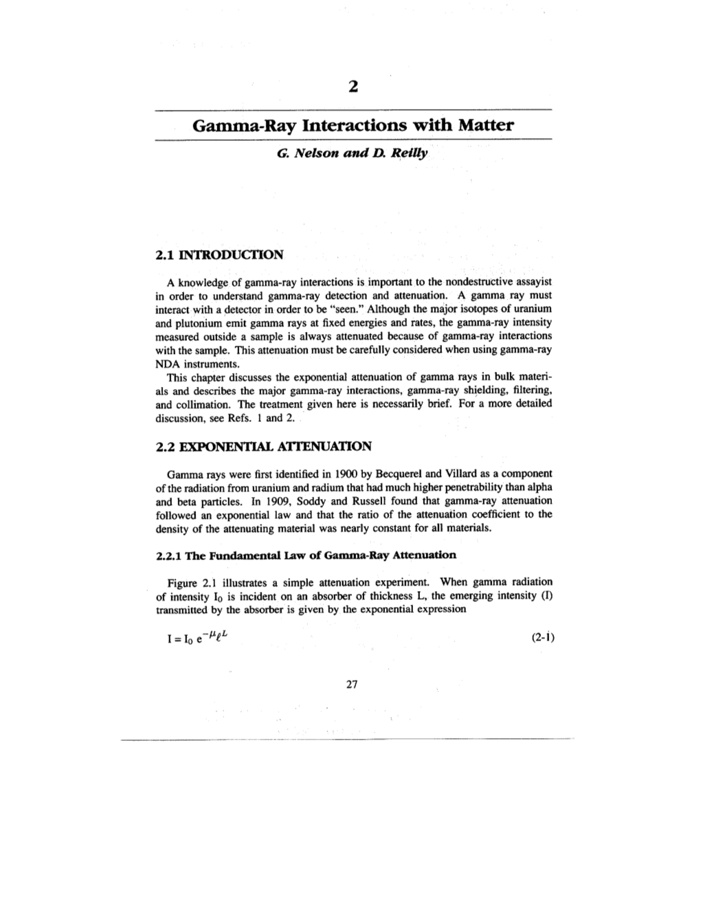 Gamma-Ray Interactions with Matter