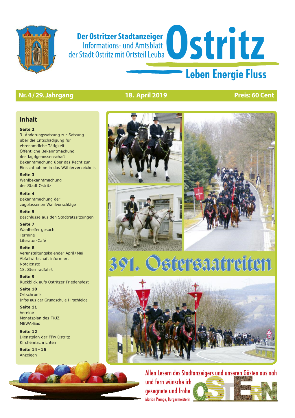 Und Amtsblatt Der Stadt Ostritz Mit Ortsteil Leuba