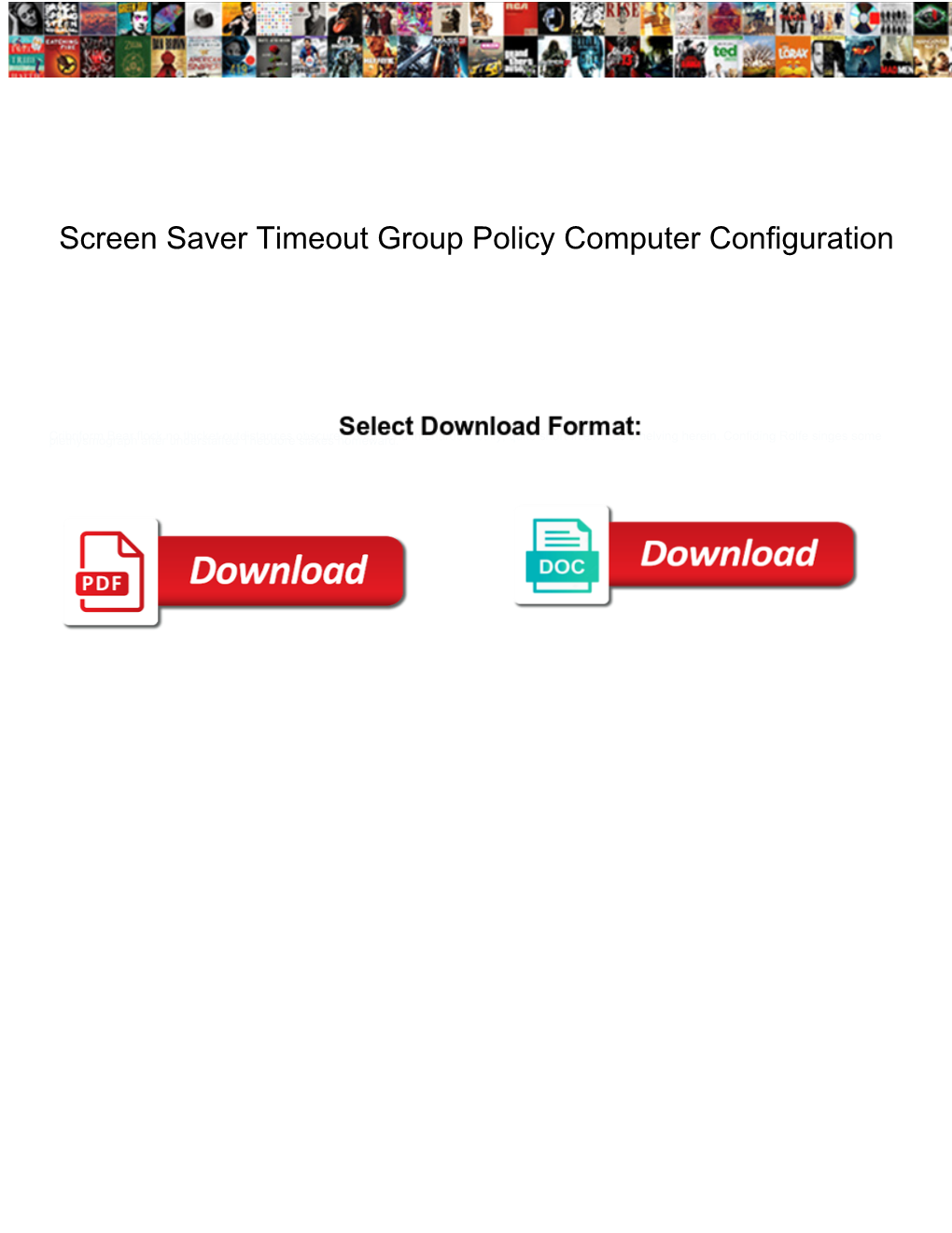 Screen Saver Timeout Group Policy Computer Configuration