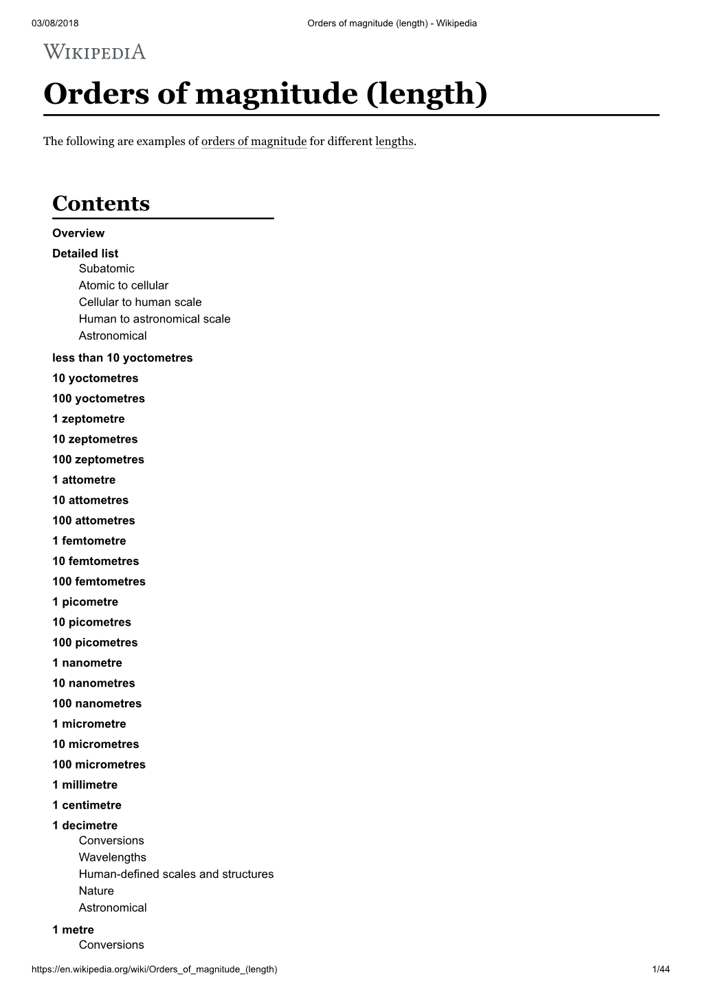 Orders of Magnitude (Length) - Wikipedia