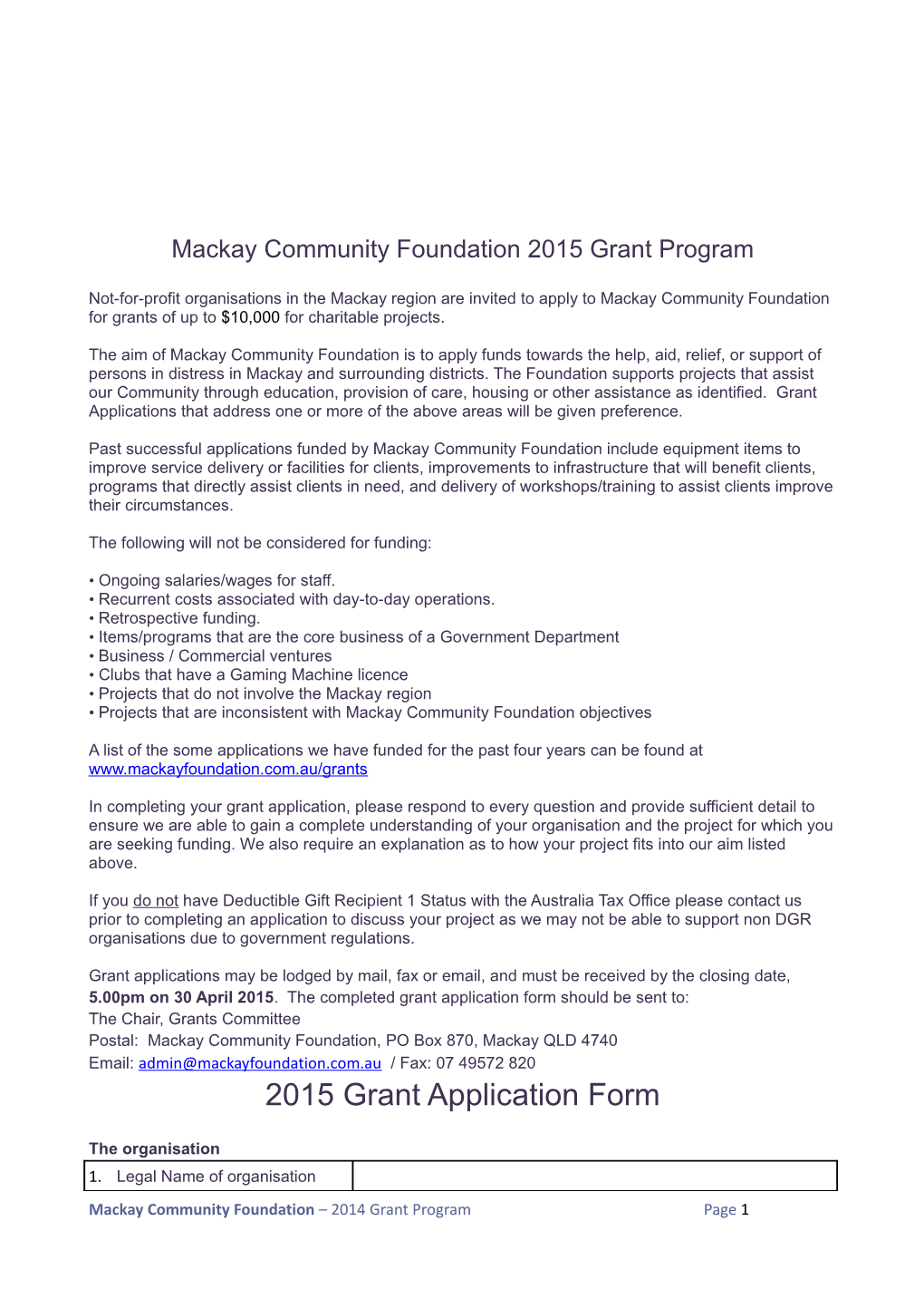 The Mackay Foundation