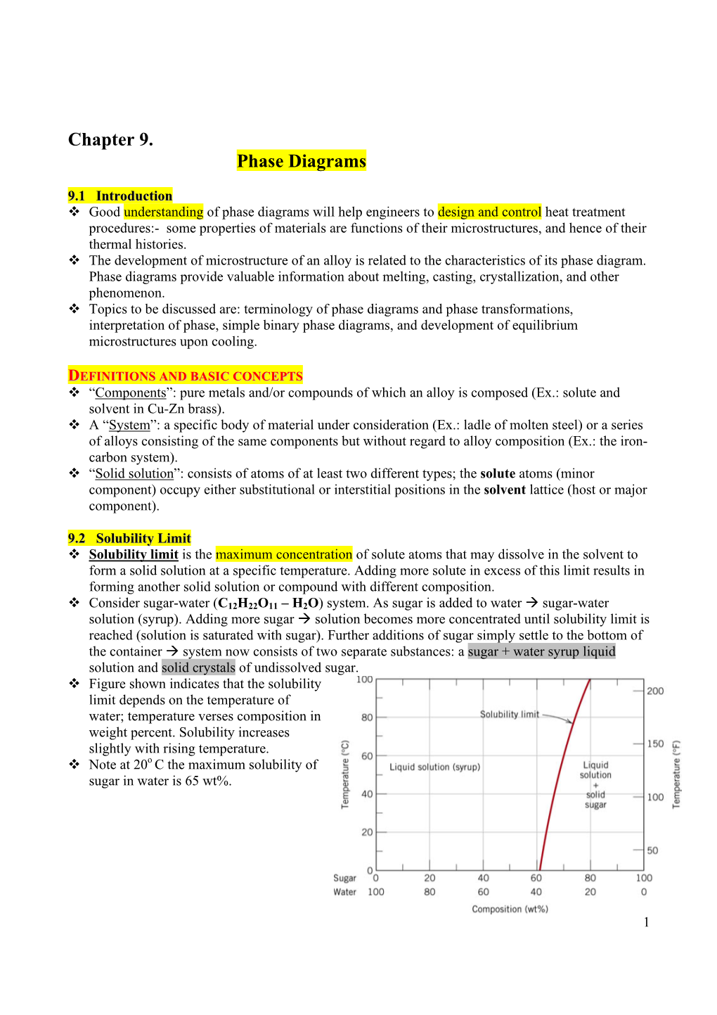 Chapter 9. Phase Diagrams