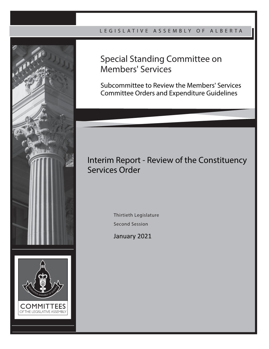 Subcommittee to Review the Members' Services Committee Orders and Expenditure Guidelines