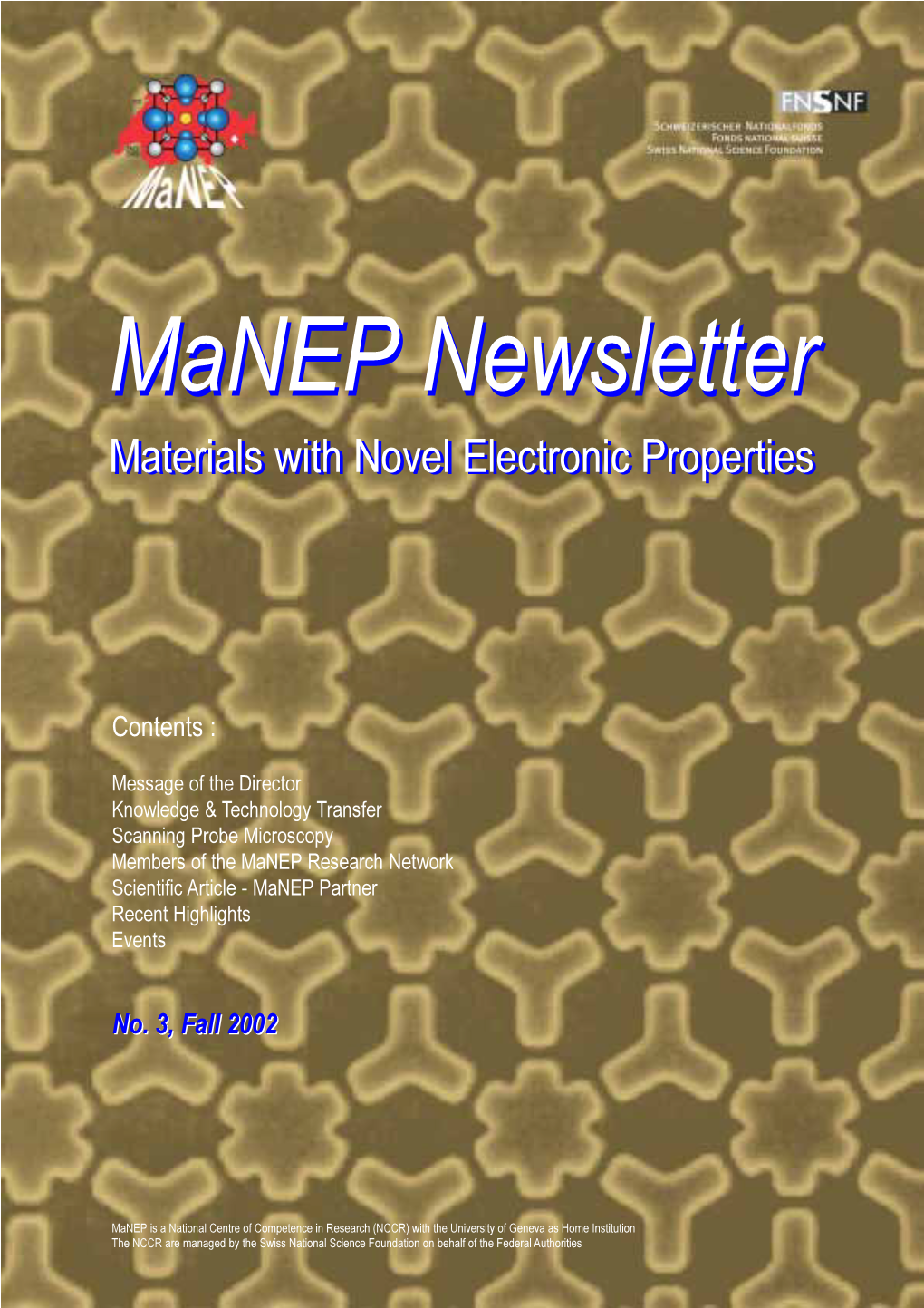 Manep Newsletternewsletter Materialsmaterials Withwith Novelnovel Electronicelectronic Propertiesproperties