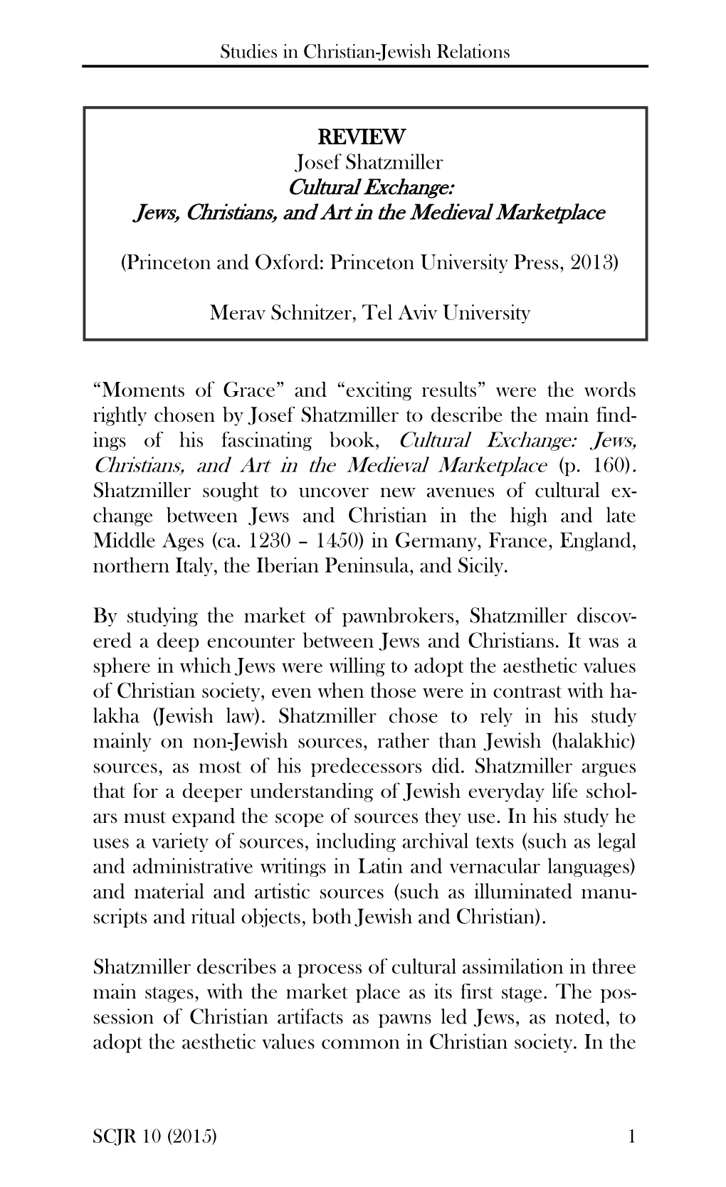 Jews, Christians, and Art in the Medieval Marketplace