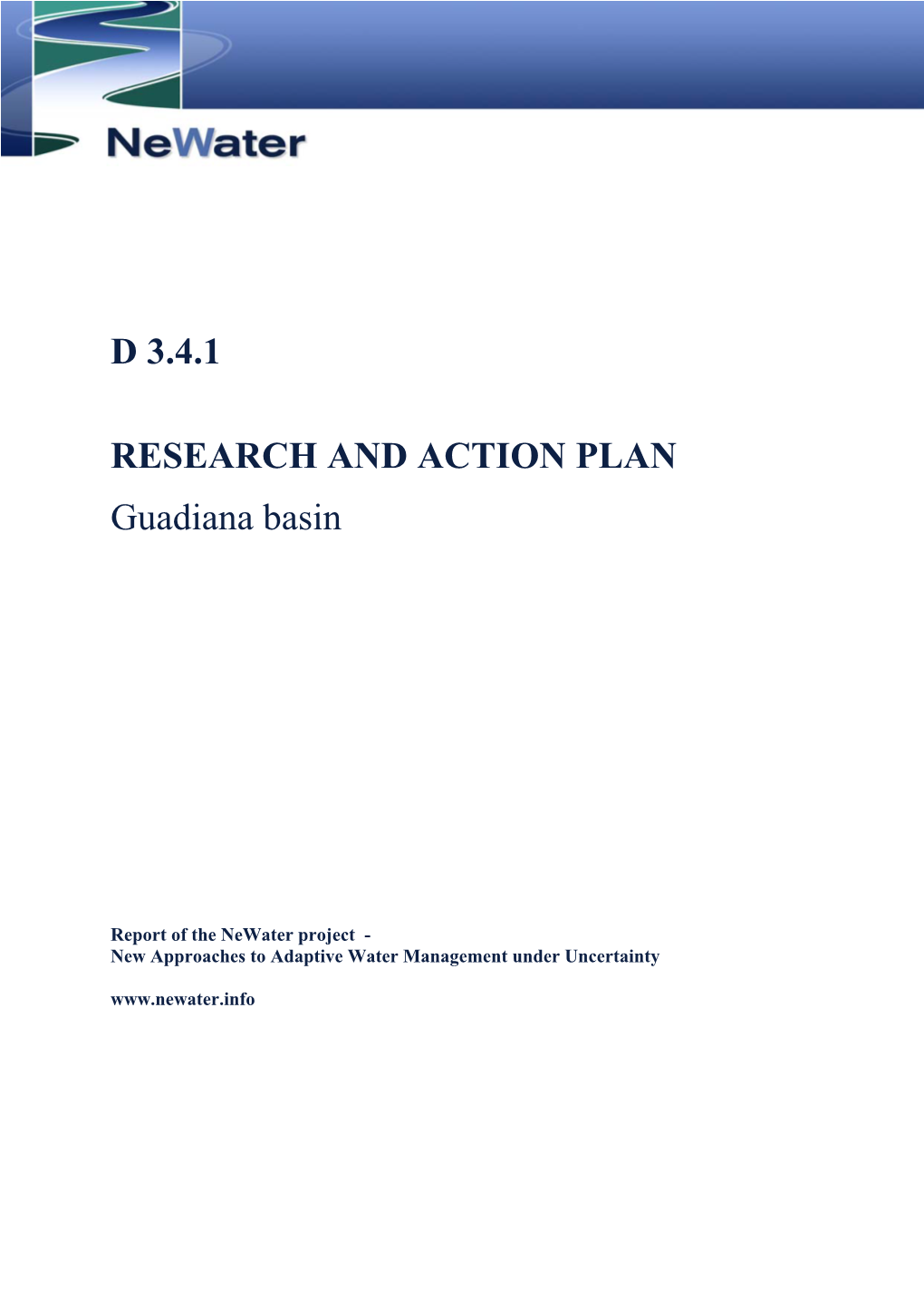 D 3.4.1 RESEARCH and ACTION PLAN Guadiana Basin