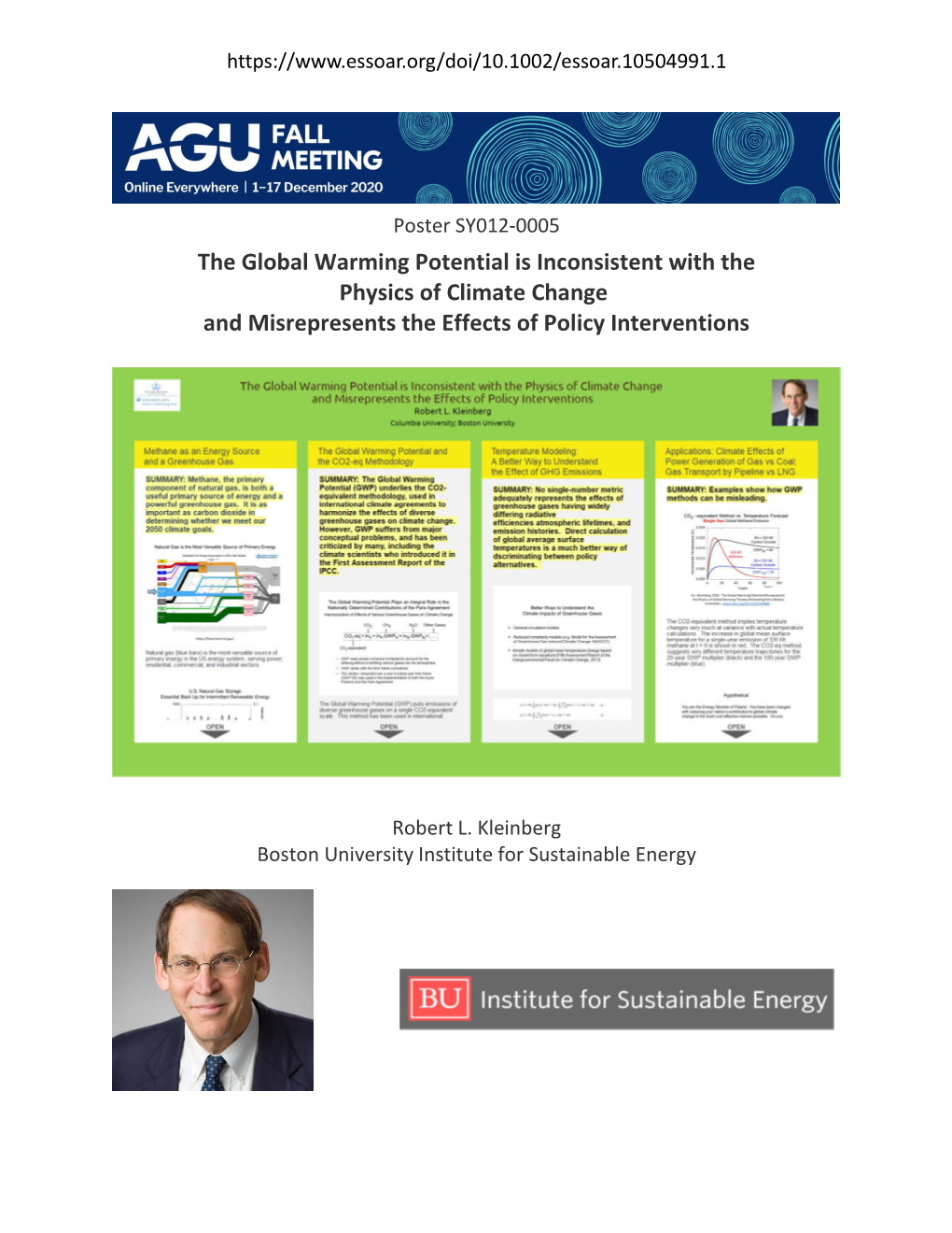 The Global Warming Potential Is Inconsistent with the Physics of Climate Change and Misrepresents the Effects of Policy Interventions