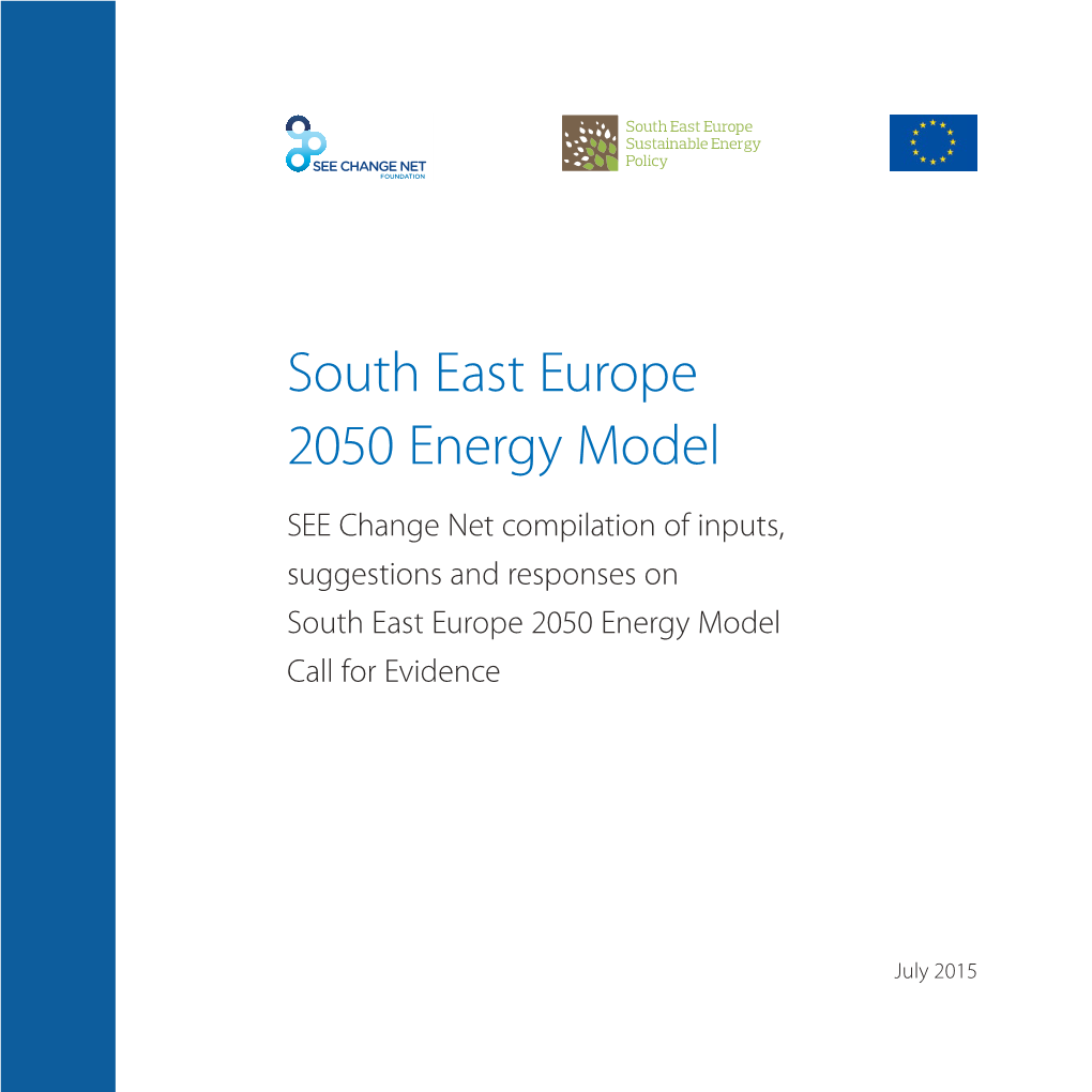 South East Europe 2050 Energy Model
