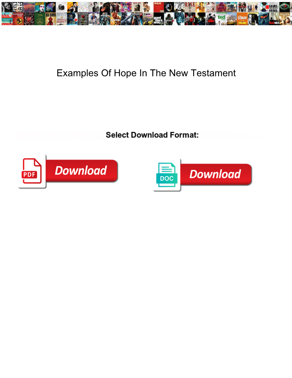 Examples of Hope in the New Testament
