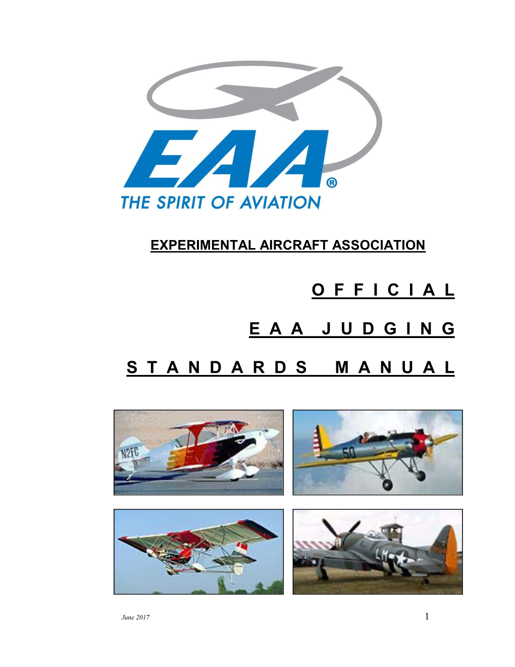 Official EAA Judging Standards Manual