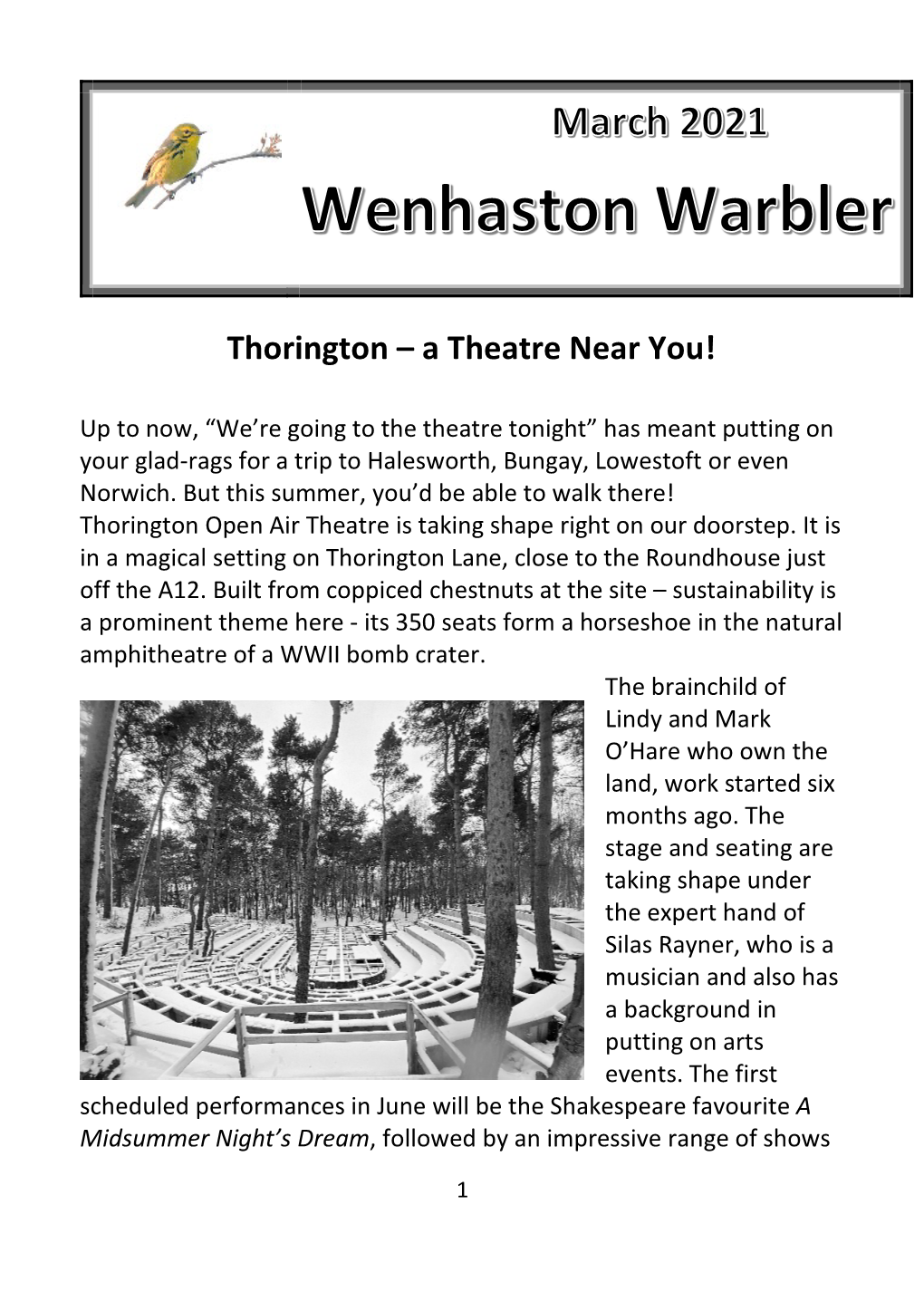 Thorington – a Theatre Near You!