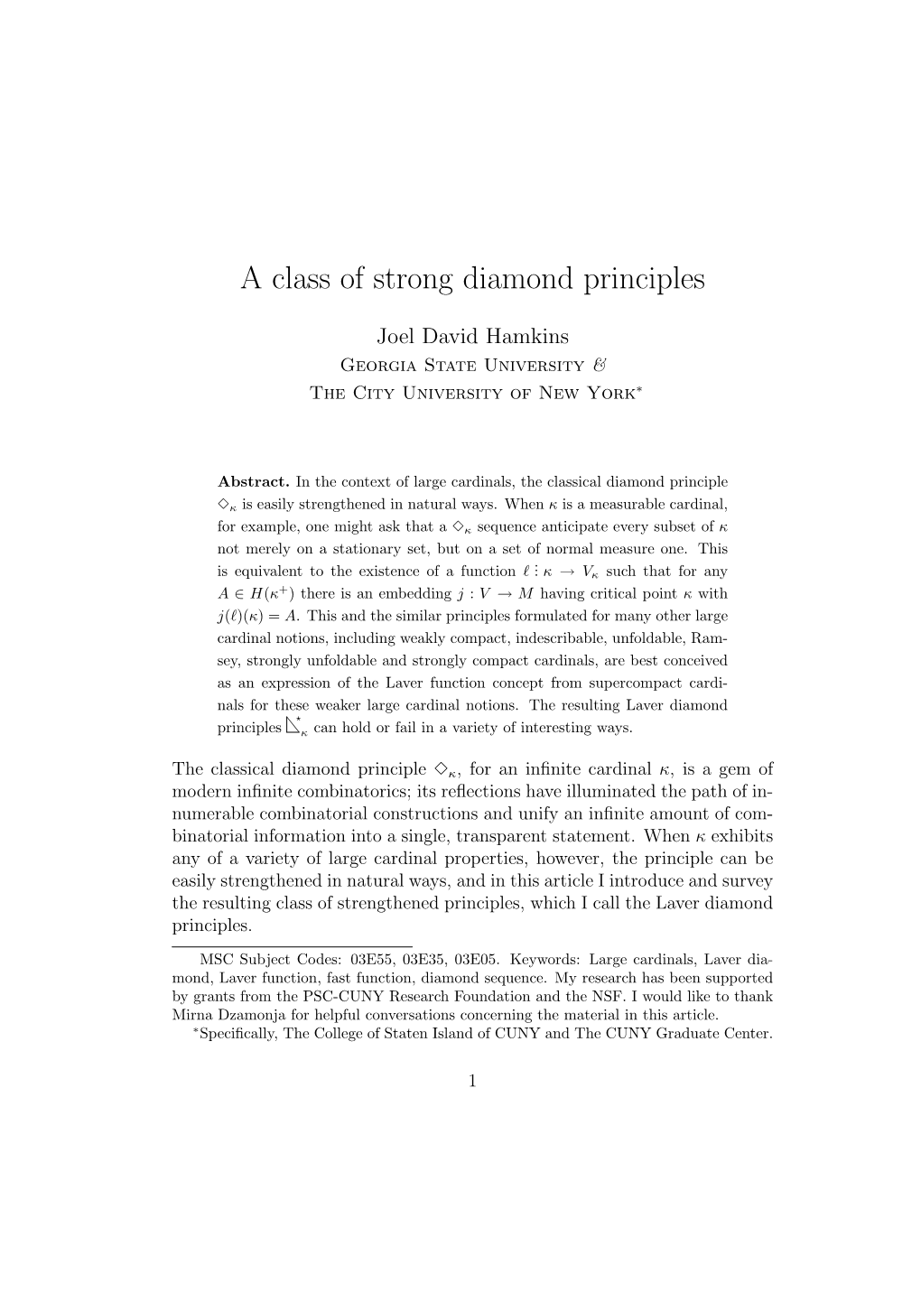 A Class of Strong Diamond Principles