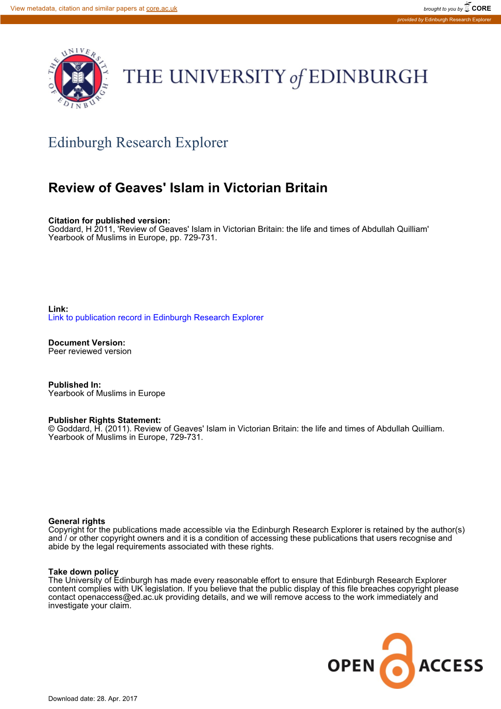 Edinburgh Research Explorer