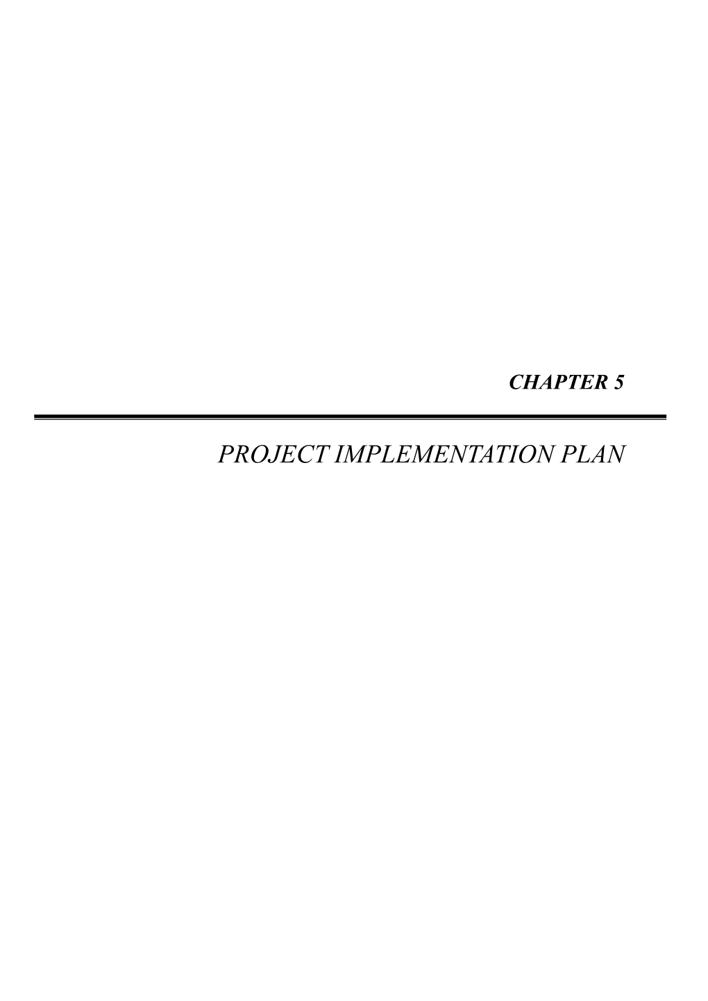 Project Implementation Plan