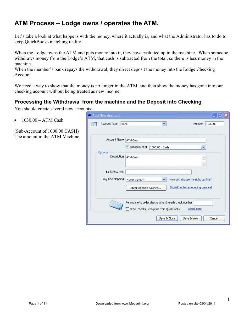 ATM Process – Lodge Owns / Operates the ATM