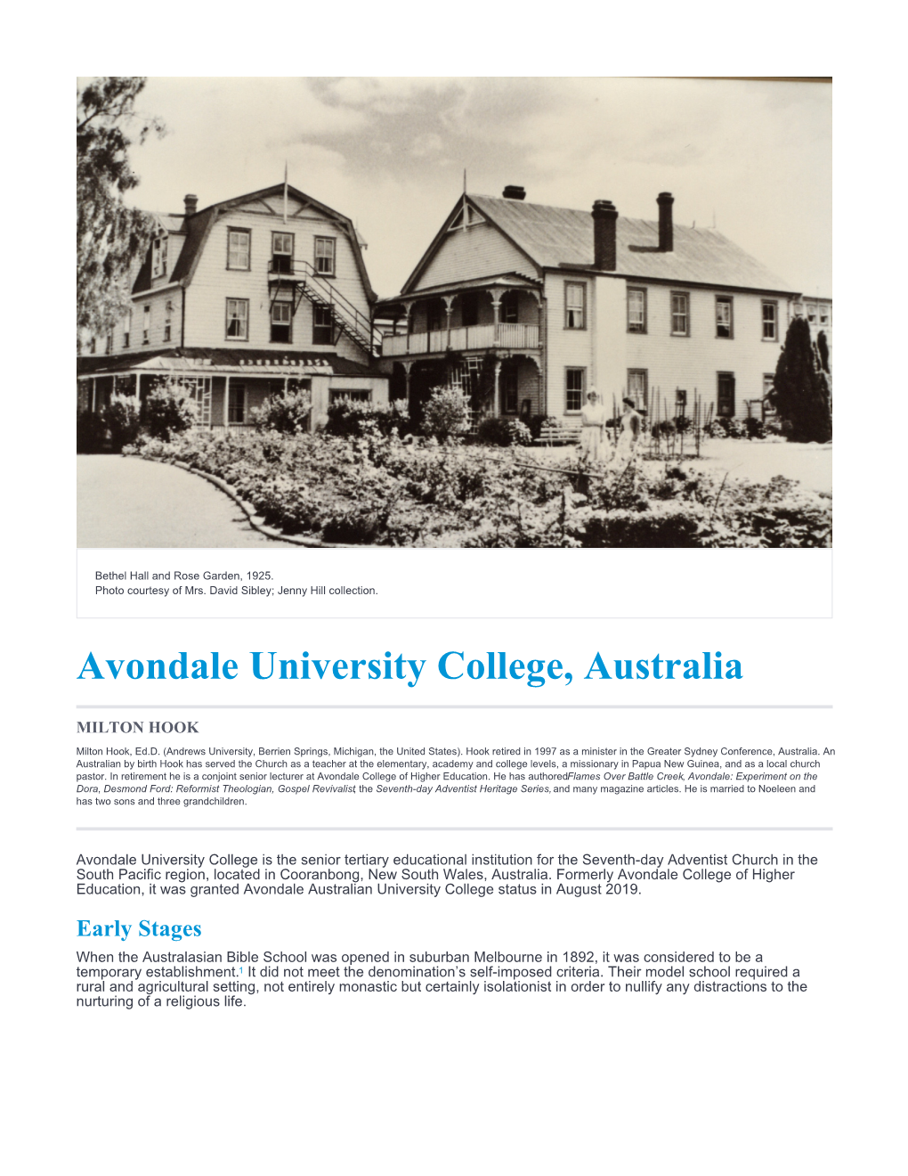 Avondale University College, Australia