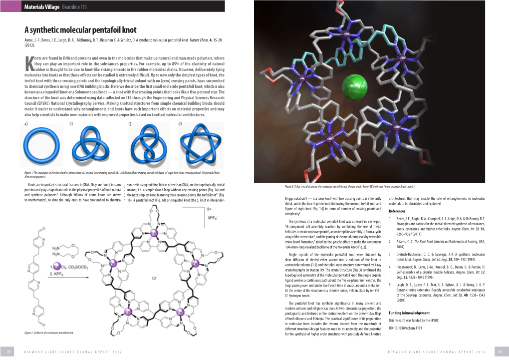 A Synthetic Molecular Pentafoil Knot Ayme, J.-F., Beves, J