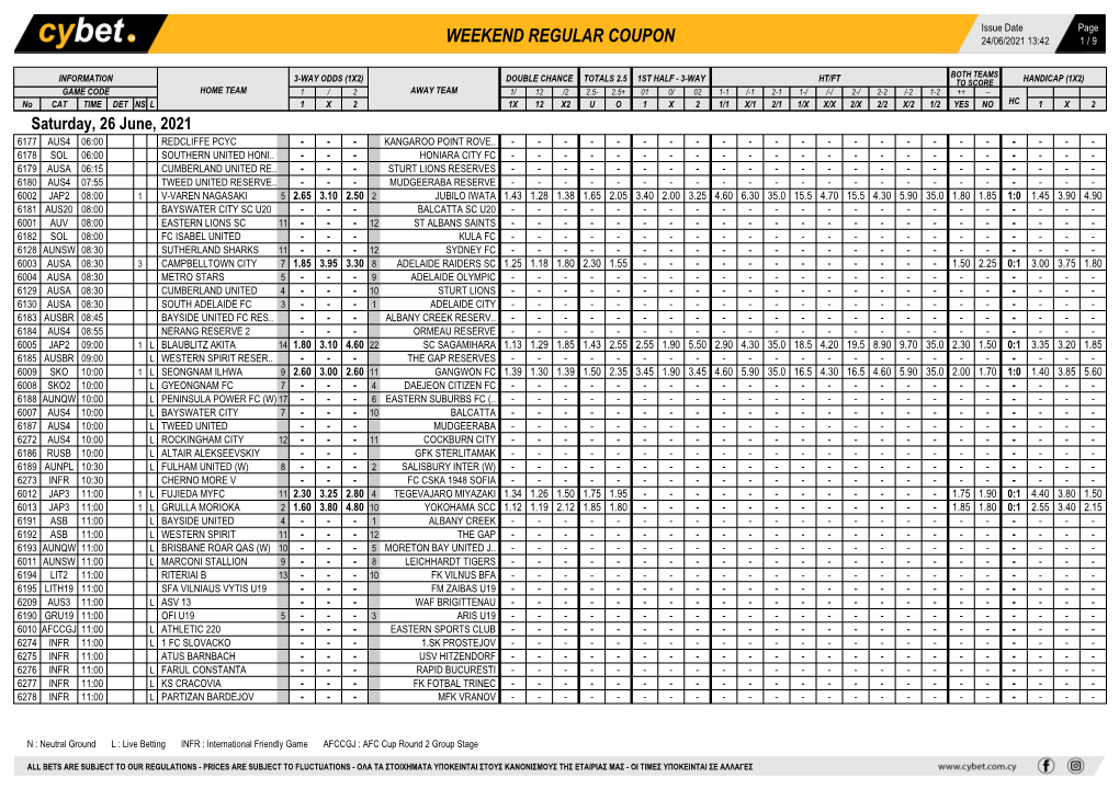 Weekend Regular Coupon 24/06/2021 13:42 1 / 9