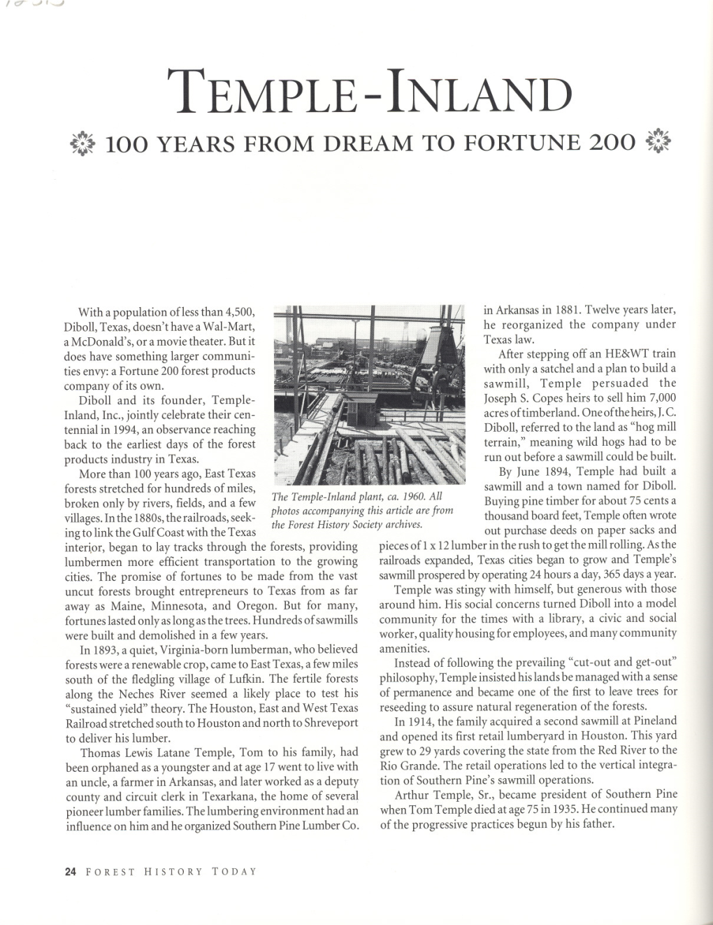 Temple - Inland 100 Years from Dream to Fortune 200