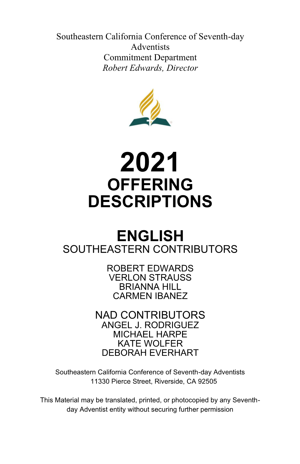 2021 Offering Descriptions