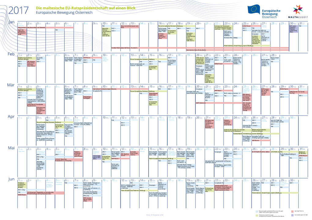 EBÖ Kalender Zur Maltesischen Ratspräsidentschaft