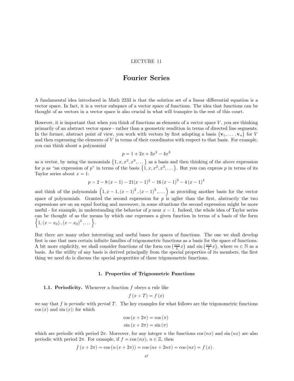 Fourier Series