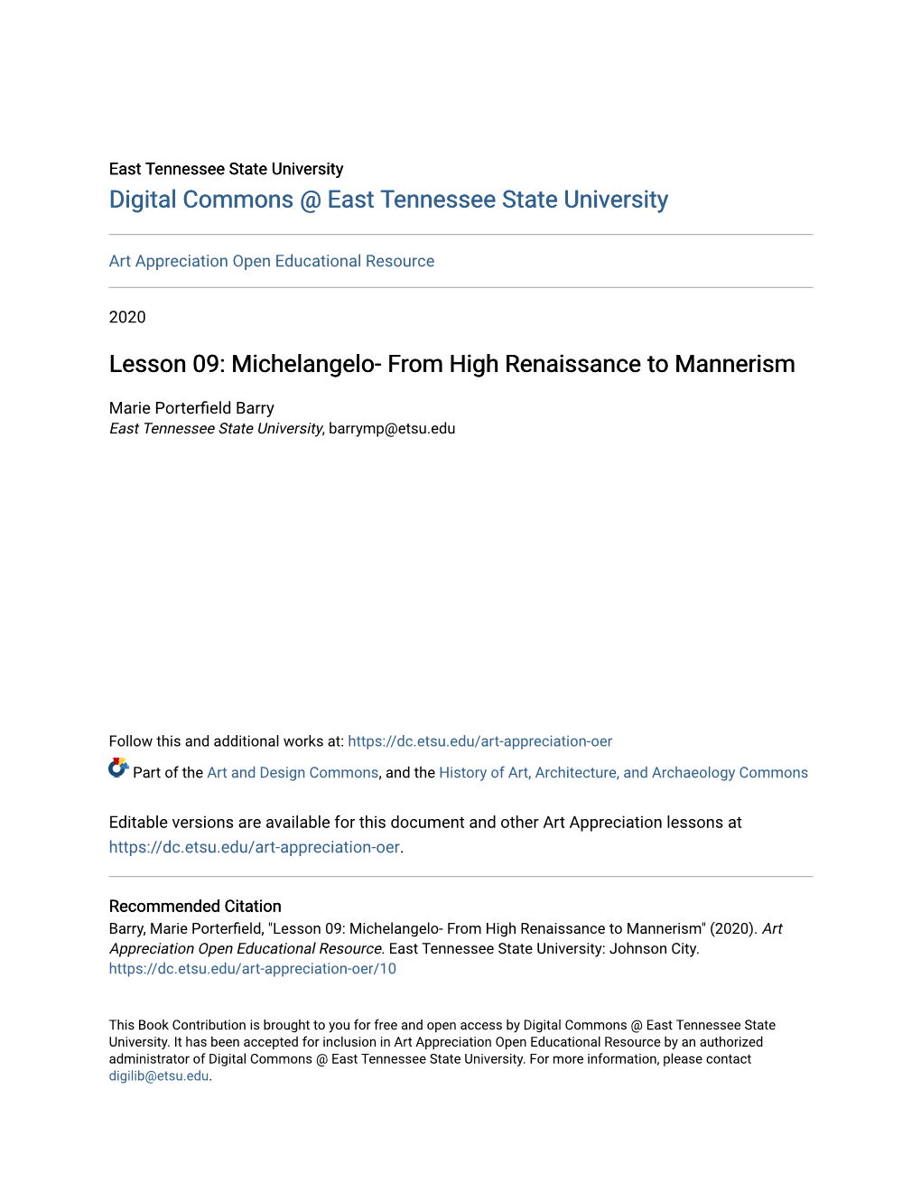 Lesson 09: Michelangelo- from High Renaissance to Mannerism