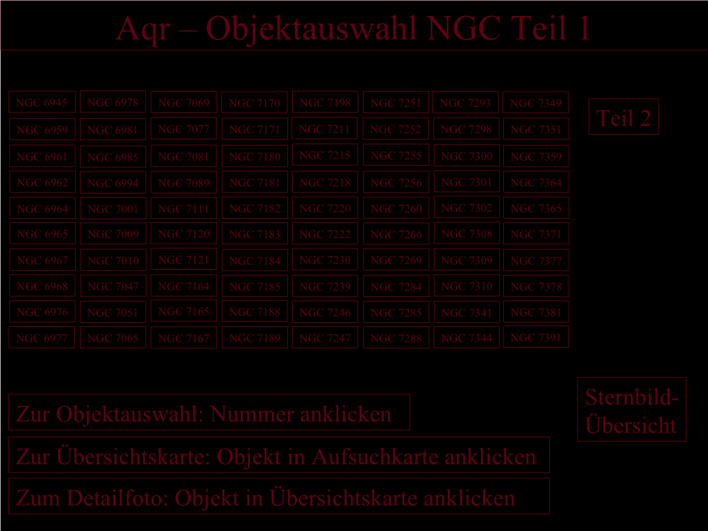 Aqr – Objektauswahl NGC Teil 1