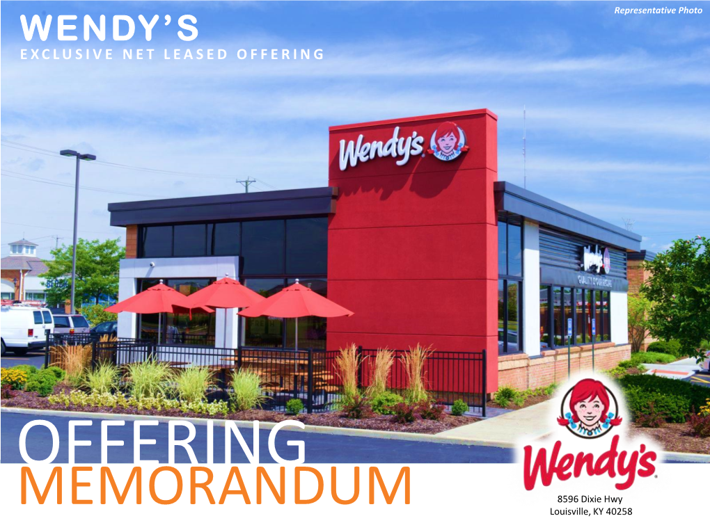 Wendy's Lease Year(S) Annual Rent Monthly Rent Rent Escalation