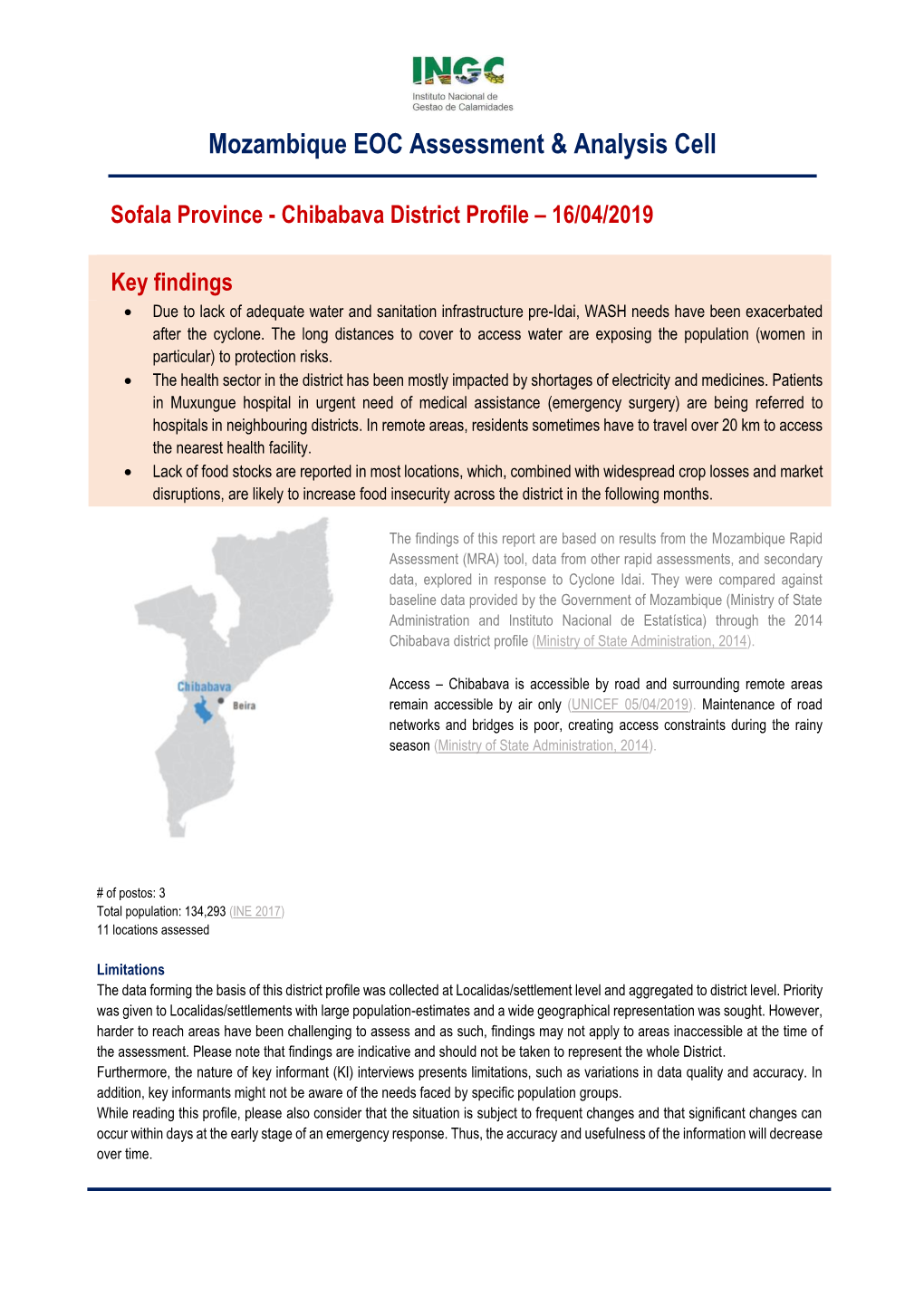 Mozambique EOC Assessment & Analysis Cell